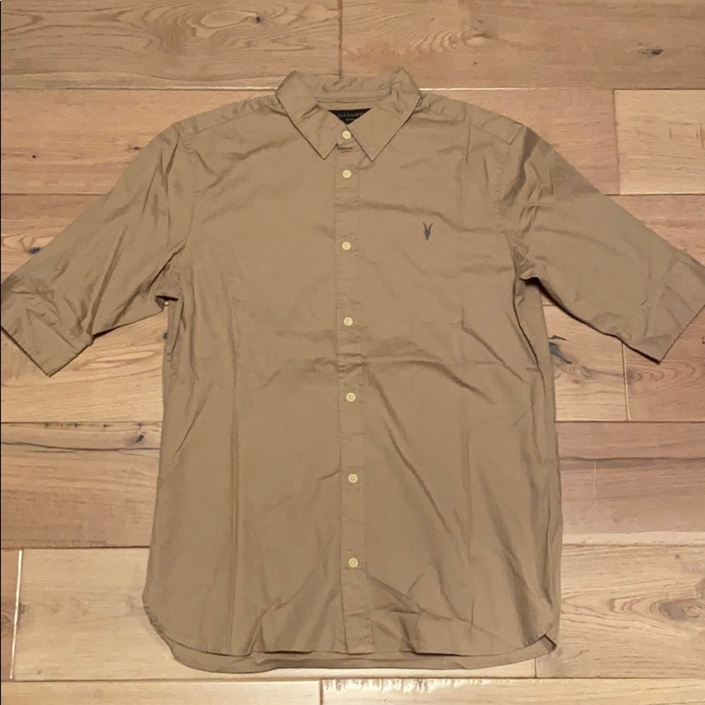 Allsaints 3/4 sleeve button down